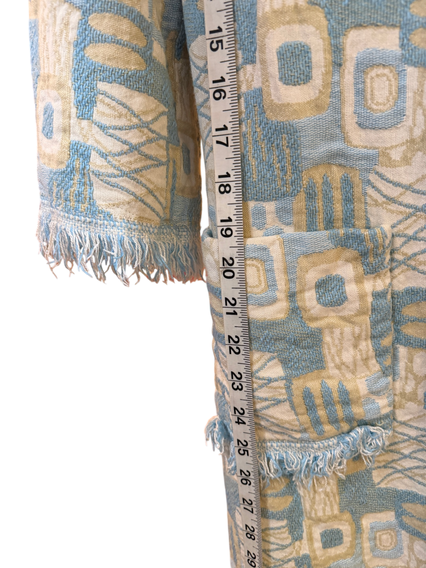 Fred Rothschild of California Coat Beige and Light Blue