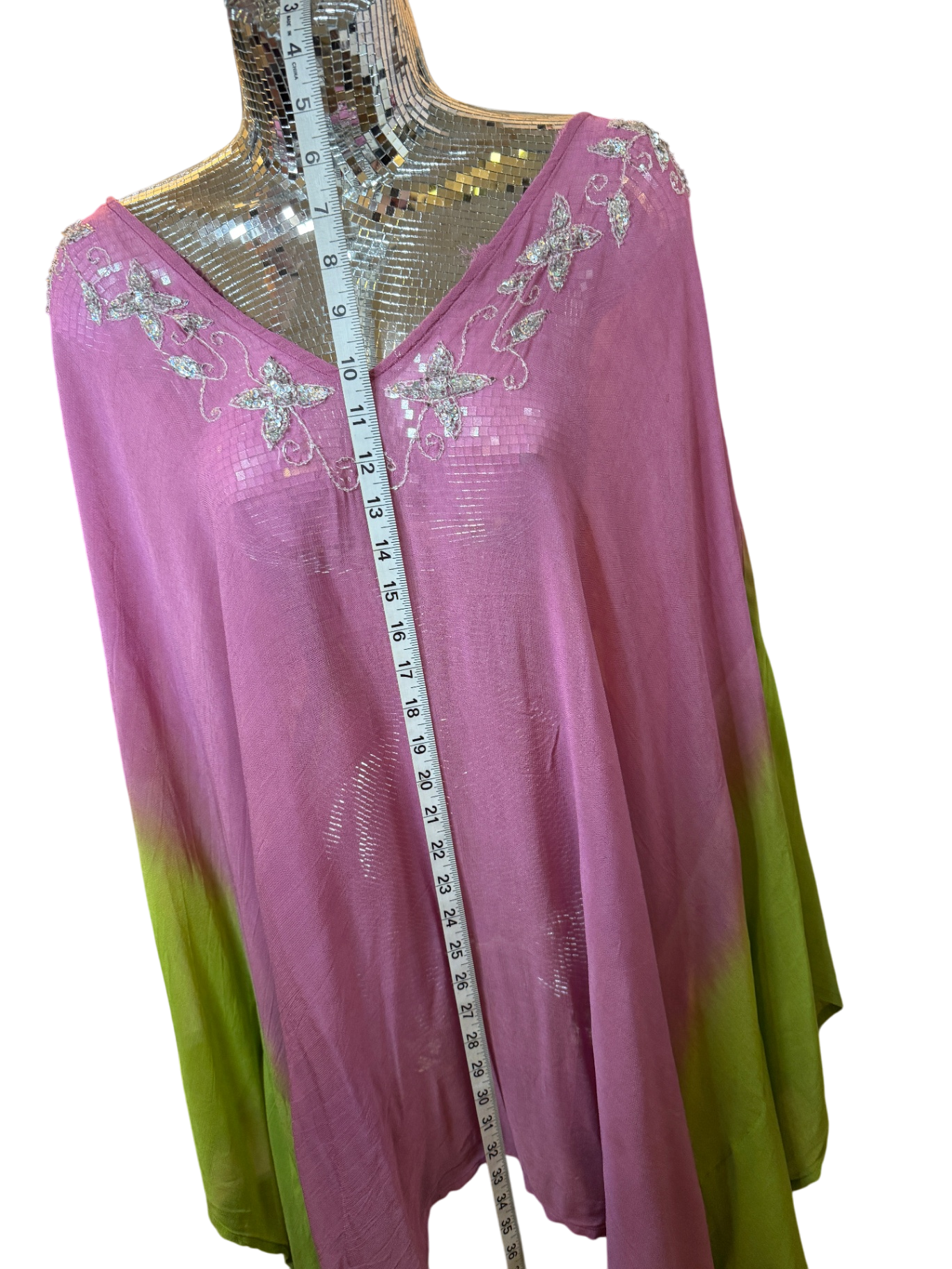 ASHRO Kaftan XXXL Pink and green