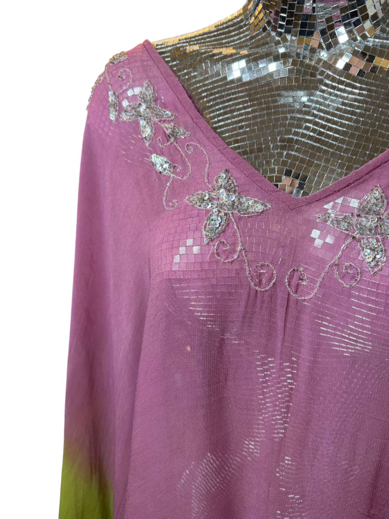 ASHRO Kaftan XXXL Pink and green