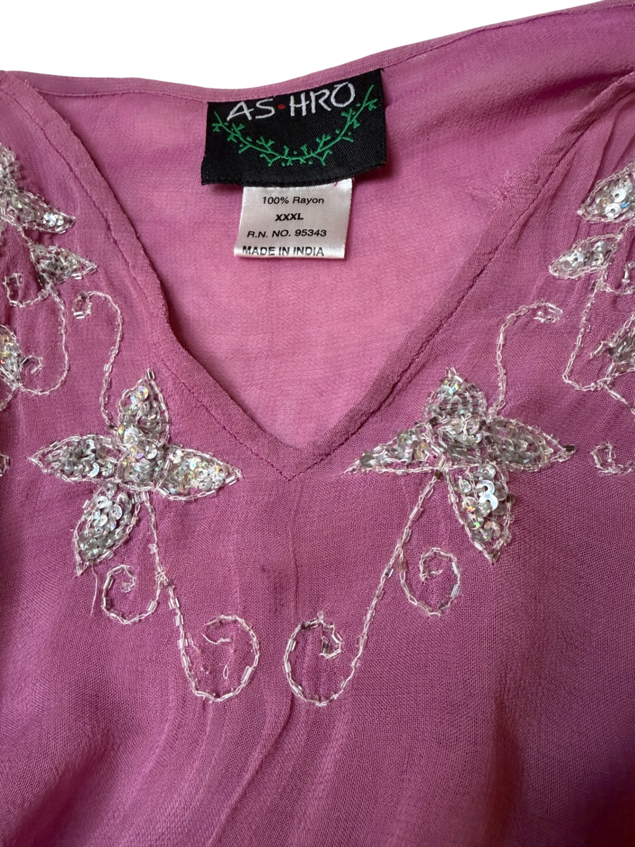 ASHRO Kaftan XXXL Pink and green