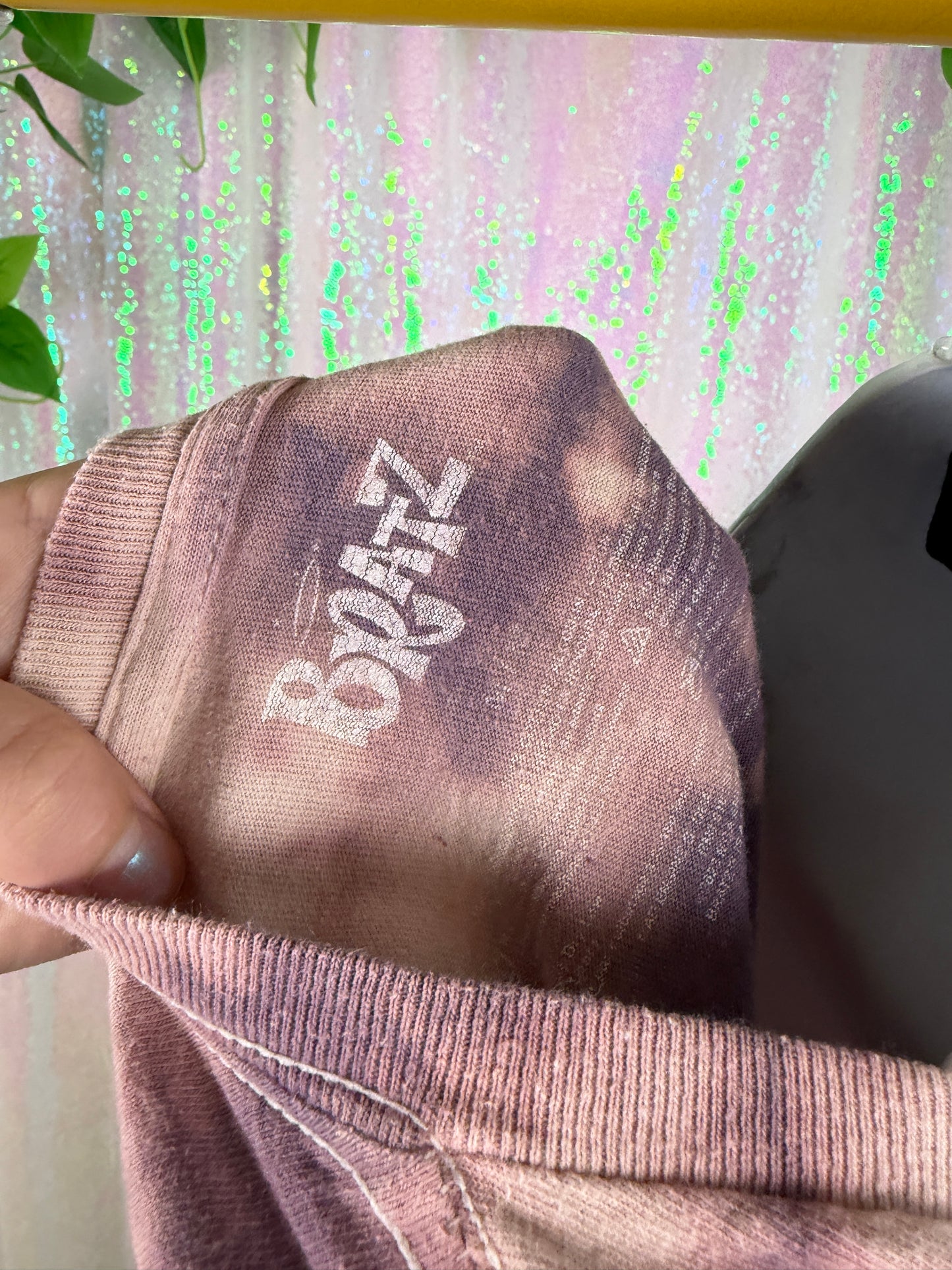 Bratz (M) 💜👑🎀💿 custom tie-dye purple bleach Y2K graphic iconic bratz dollz tee comfy streetwear (factory tagged: M)