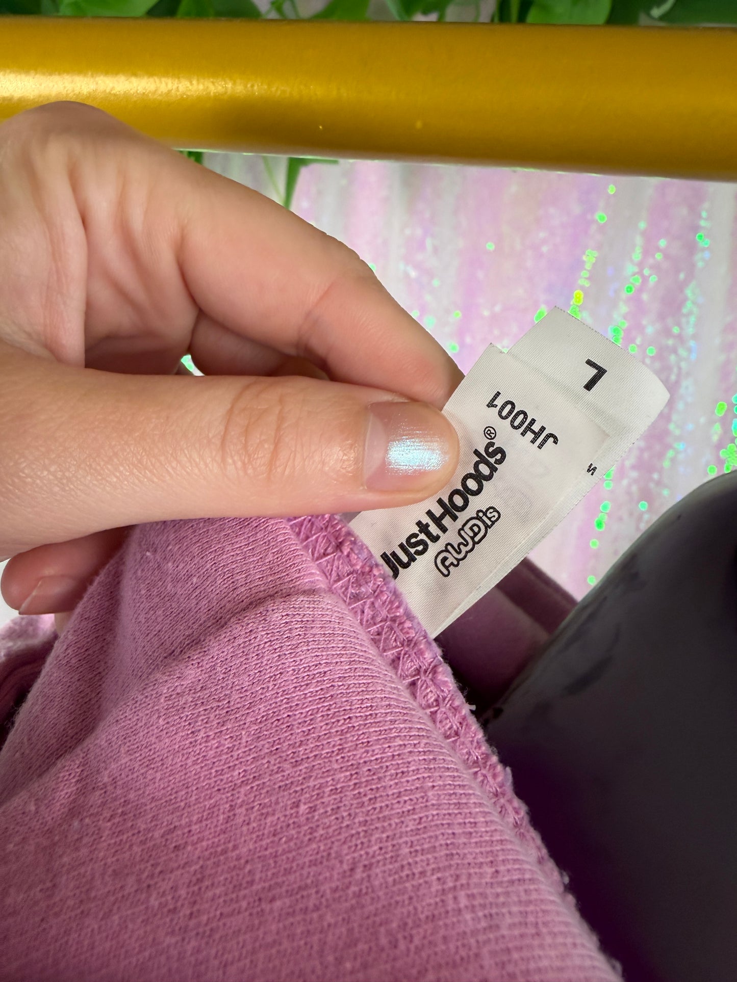 JustHoods AWDis (L) 💖🌸🦄🎀 custom tie-dye pastel pink floral embroidered soft hoodie streetwear sweatshirt (factory tagged: L)