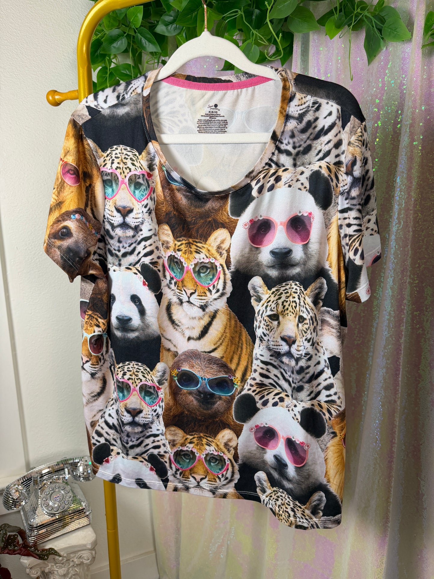 Full-Bag Value Bundle (M) 🐾🌴🌀🌙 Jackie Moon Flit Tropics festival camper comfy cozy cat and dog PJ set and tie dye white and black sweatshirt (factory tagged: M &L)