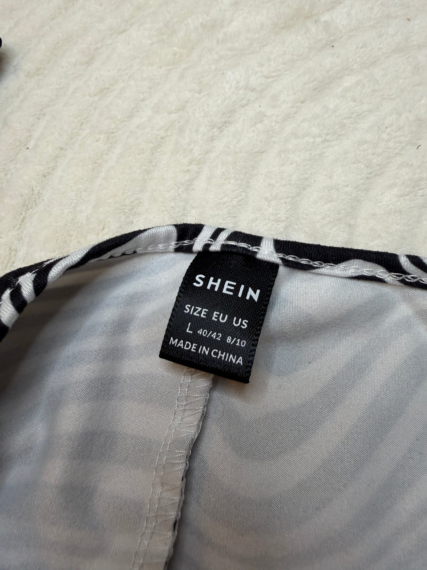 Half-Bag Value Bundle (M) 💖🌈🎶🔮 psychedelic rainbow, black & white trippy swirled rompers, black fishnet dress mesh checkered long sleeve shirt, purple and silver rhinestoned crop top sports bra (factory tagged: M)