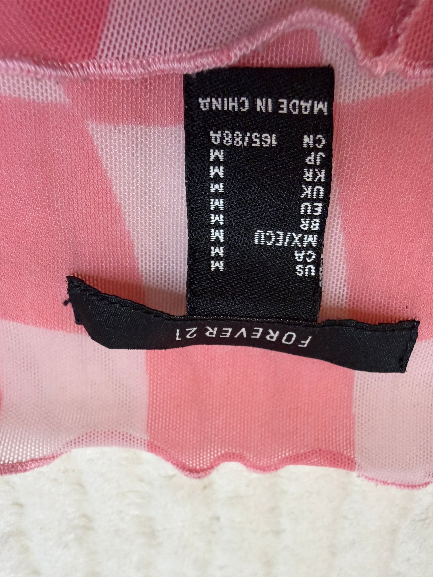 Half-Bag Value Bundle (M) 💖🌈🎶🔮 psychedelic rainbow, black & white trippy swirled rompers, black fishnet dress mesh checkered long sleeve shirt, purple and silver rhinestoned crop top sports bra (factory tagged: M)