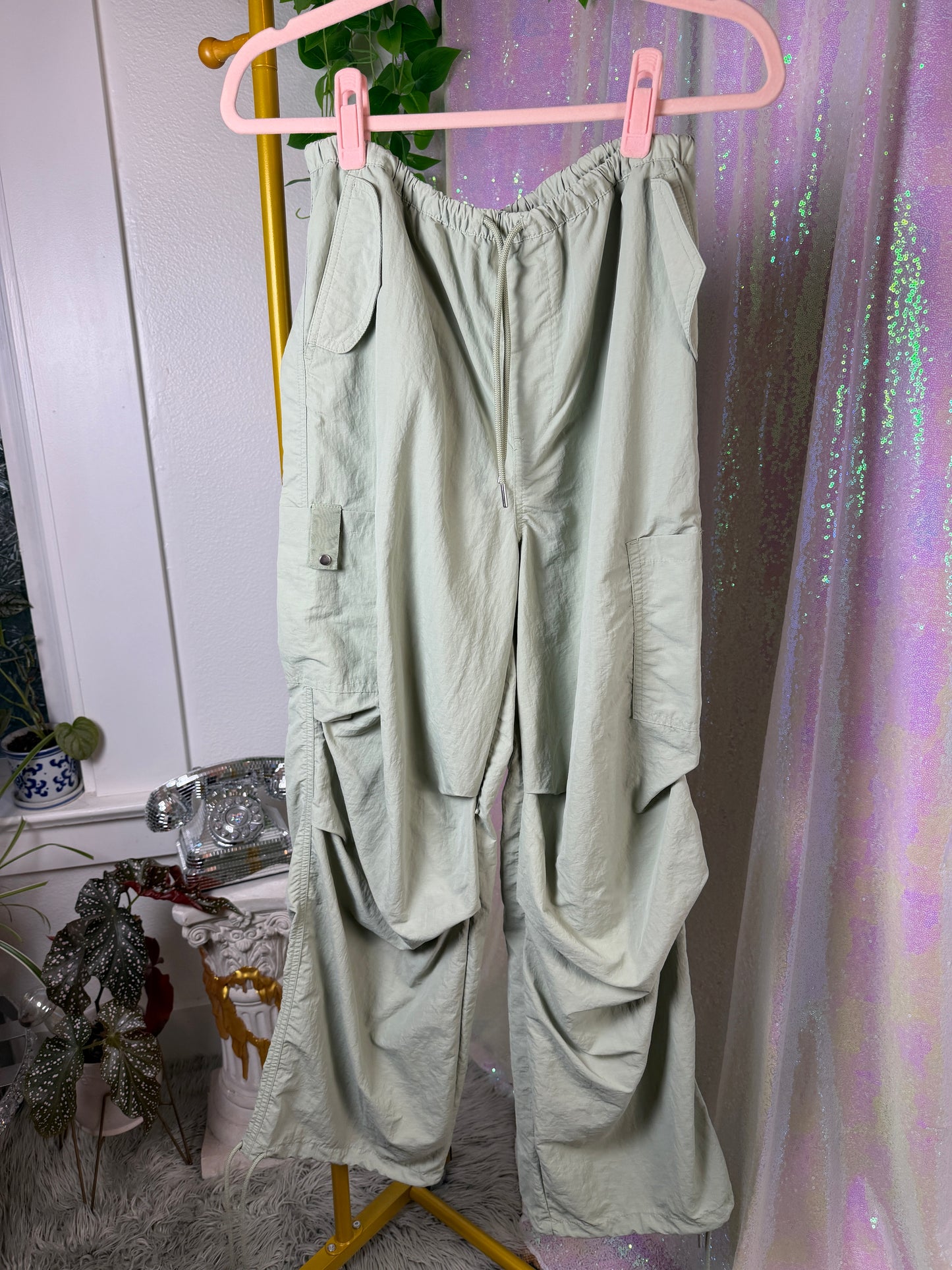 Full-Bag Value Bundle (S) 🪩💚🤎🌸  comfy time chill raver afters girlie mellowing out and rolling up sage, green, brown, orange (factory tagged: XXS, XS, S)