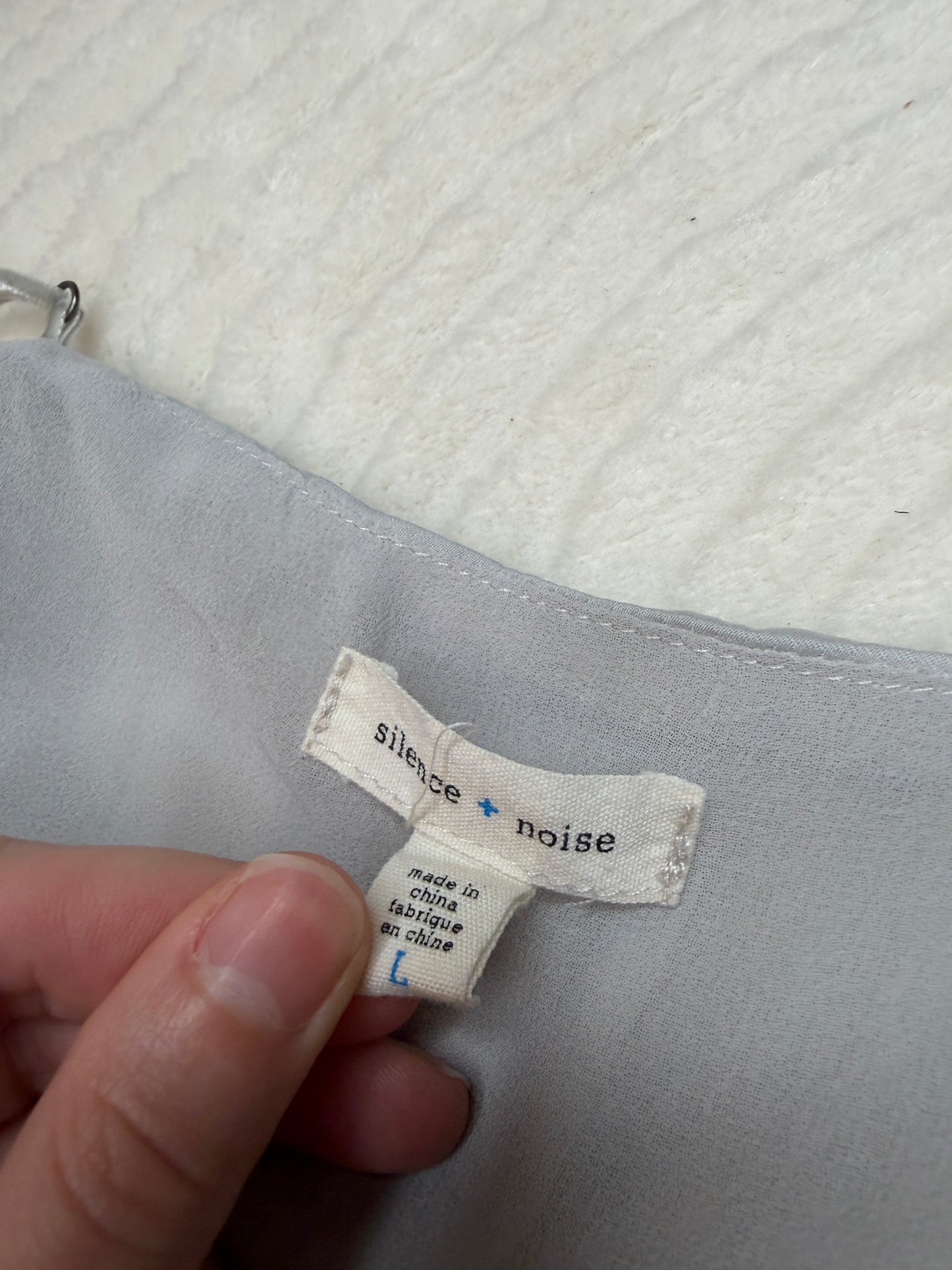 Full-Bag Value Bundle (M) 🩶🕊️🐌🌿 morning mist drinking tea and reading a book comfy girlie white silvery satin silky PJ set and plaid cream, purple, and green sherpa coat (factory tagged: M & L)