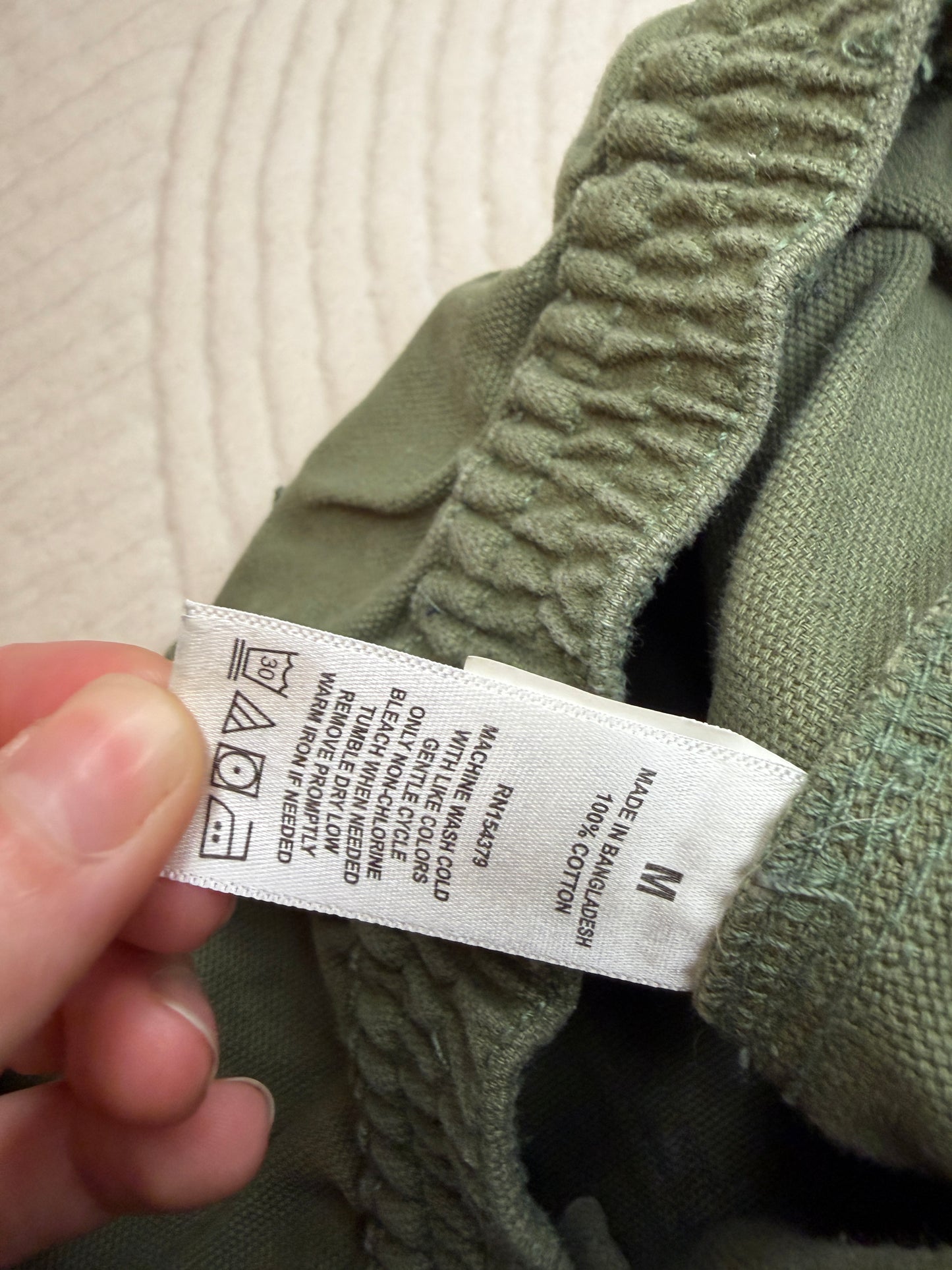 Full-Bag Value Bundle (M) 🌿🍯☕🍂 earthy fairy bard cottagecore studious milk maiden brown, cream knit crochet draw string crop tops and green cargo pants (factory tagged: 6, M, S)