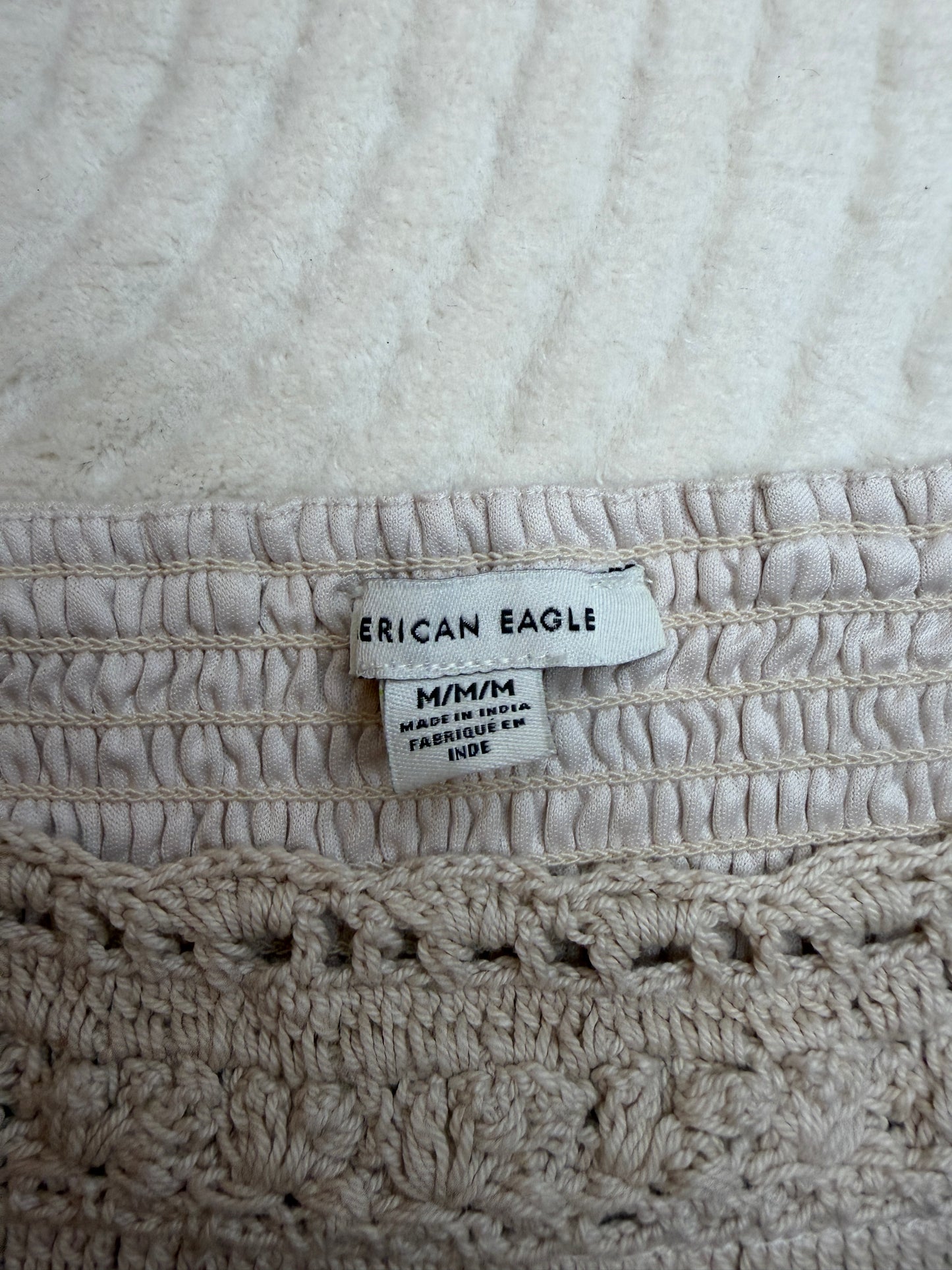 Full-Bag Value Bundle (M) 🌿🍯☕🍂 earthy fairy bard cottagecore studious milk maiden brown, cream knit crochet draw string crop tops and green cargo pants (factory tagged: 6, M, S)