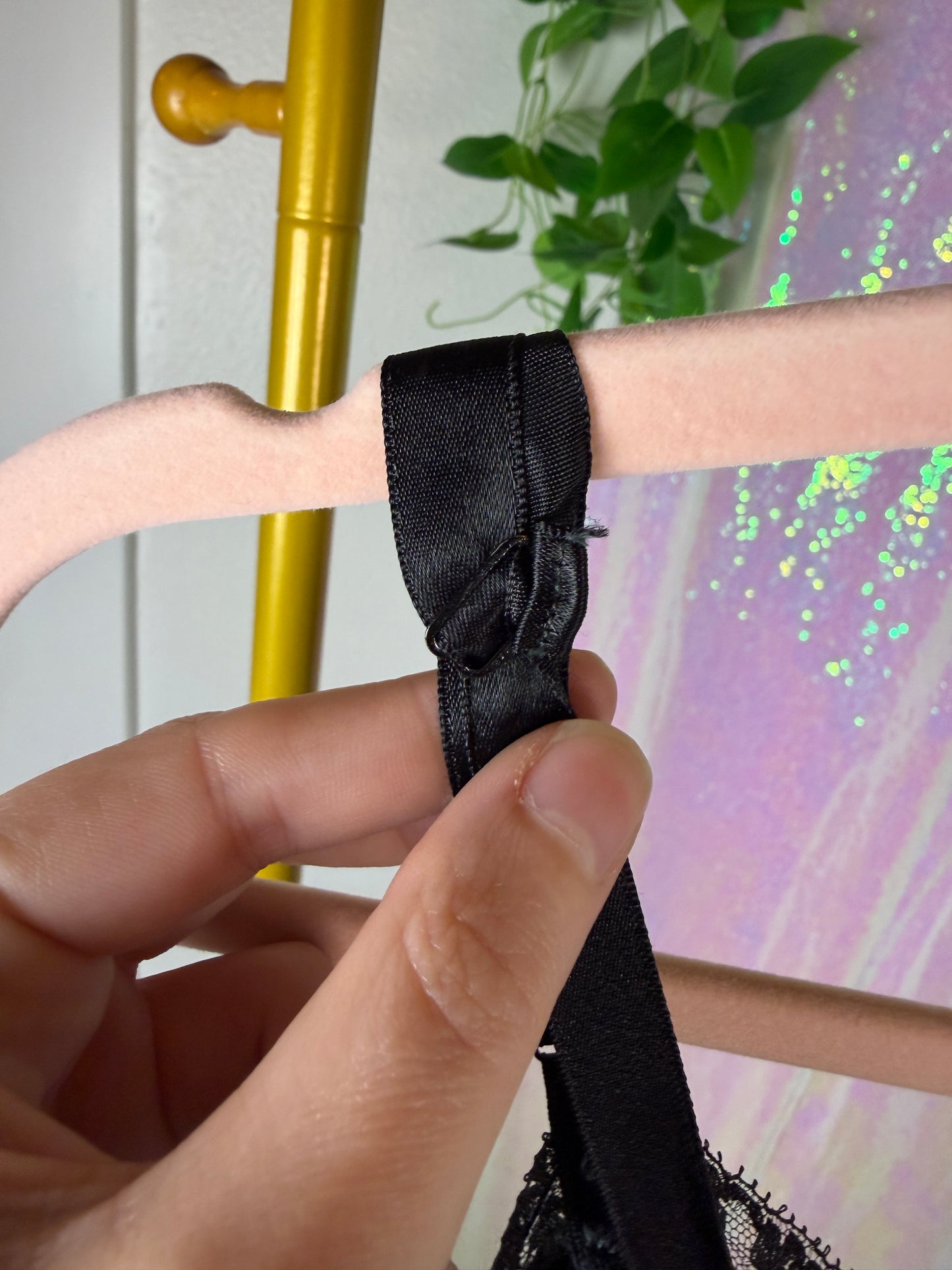 Quarter-Bag Value Bundle (XL+) 🖤🐈‍⬛🌹🕷️ midnight flower pollinator fairy void siren black and pink mesh and silky laced slips intimates delicates INC (factory tagged: XL)