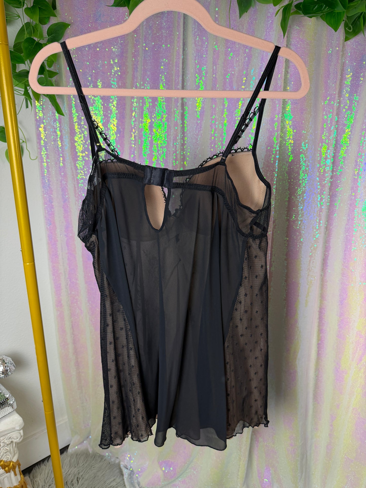 Quarter-Bag Value Bundle (XL+) 🖤🐈‍⬛🌹🕷️ midnight flower pollinator fairy void siren black and pink mesh and silky laced slips intimates delicates INC (factory tagged: XL)