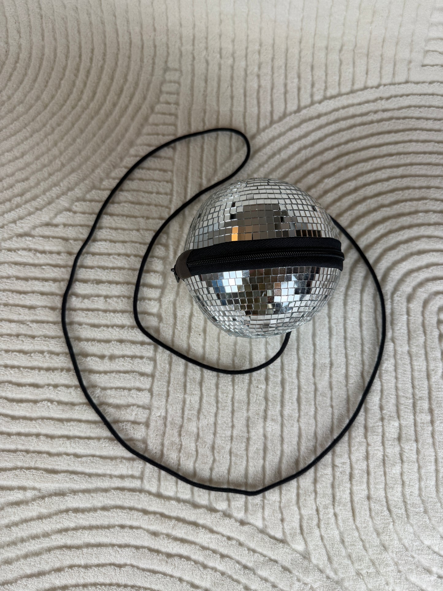 Disco Orb Micro-Crossbody Purse (~HANDMADE~) ✨🪩💫🔮 chrome mini disco ball bag repurposed coconut clutch (factory tagged: N/A)