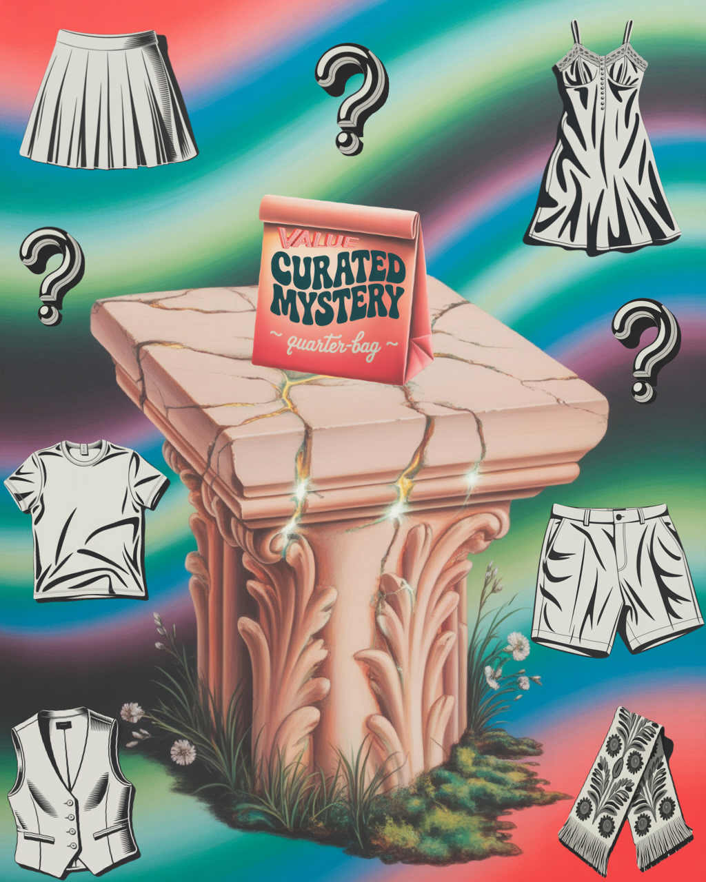 (Quarter-Bag) 🔮🌀✨ 🧿 Value Mystery Curation: no label laws, anything goes!