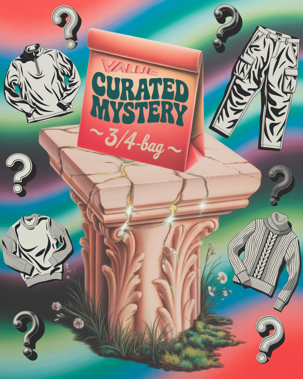 (3/4-Bag) 🔮🌀✨ 🧿 Value Mystery Curation: no label laws, anything goes!