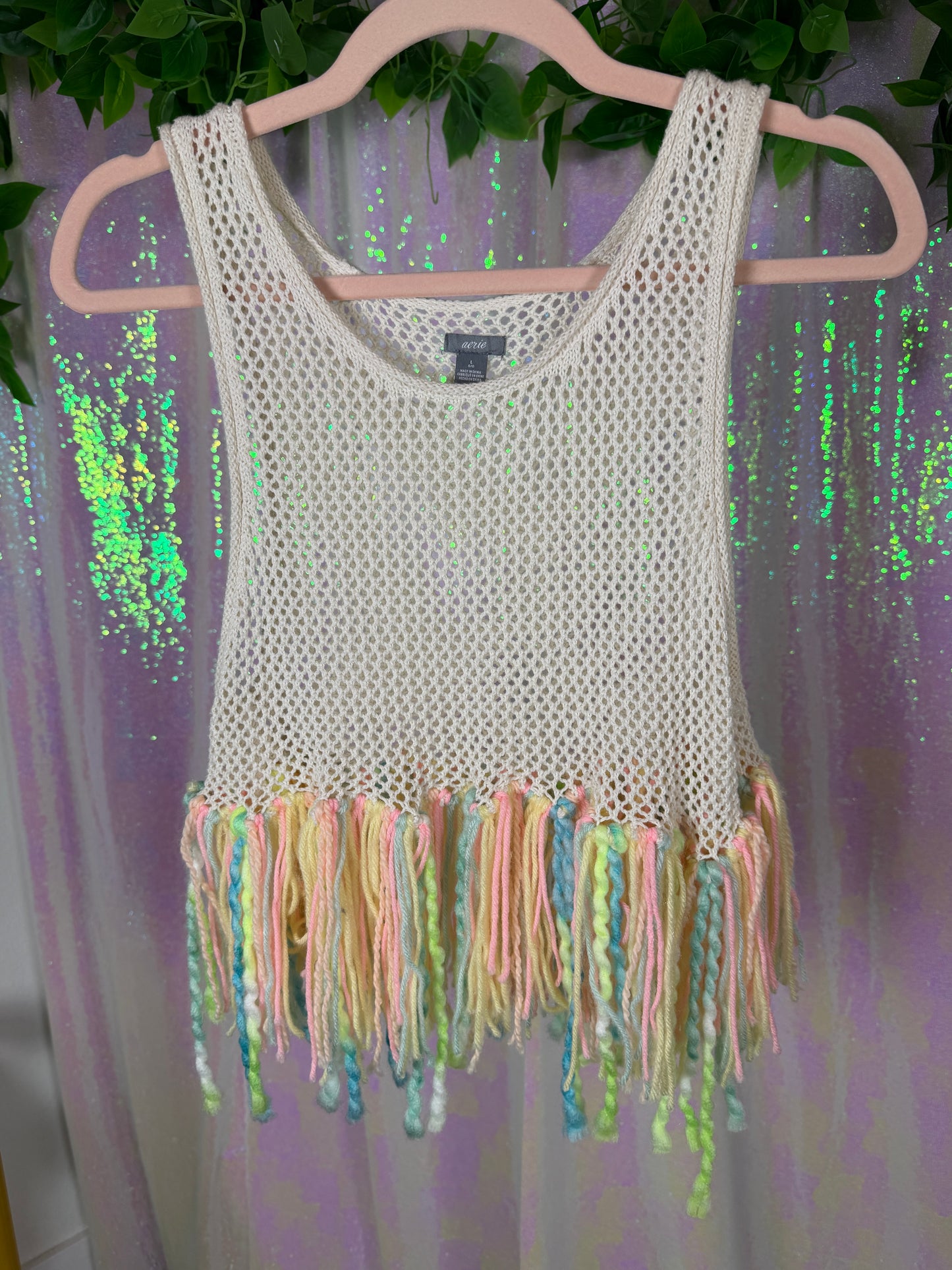 Full-Bag Bundle (L) 🍬🧁🍭✨ — pastel candy crochet fairy, DIY fringe rave mermaid, soft girl sugar candy striper (factory tagged: L, XL)