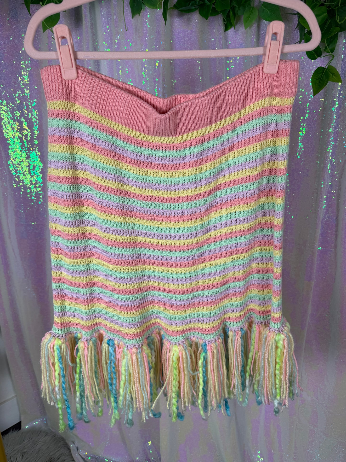 Full-Bag Bundle (L) 🍬🧁🍭✨ — pastel candy crochet fairy, DIY fringe rave mermaid, soft girl sugar candy striper (factory tagged: L, XL)