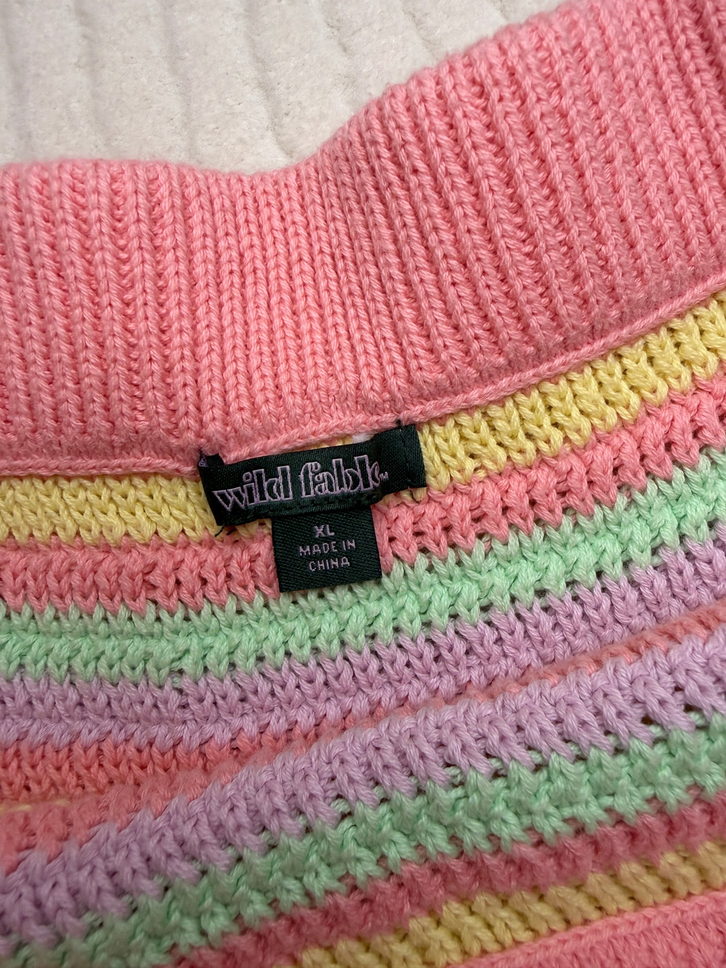 Full-Bag Bundle (L) 🍬🧁🍭✨ — pastel candy crochet fairy, DIY fringe rave mermaid, soft girl sugar candy striper (factory tagged: L, XL)