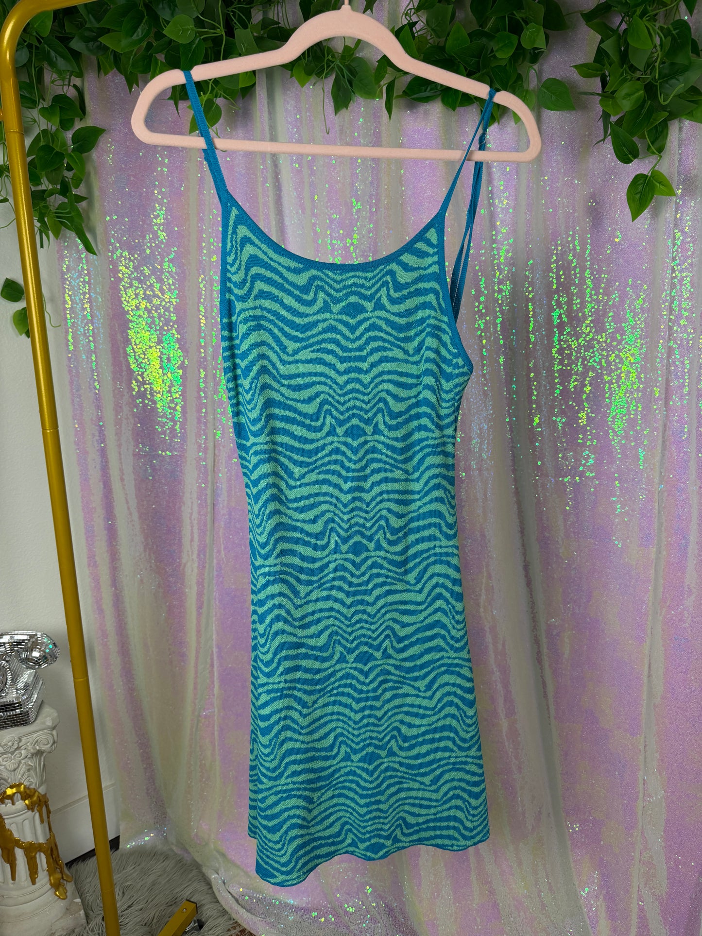 3/4-Bag Bundle (M) — 🌀🧿💋🐆 swirl mesh jungle raver, office to club, sheer layering (factory tagged: S, M)