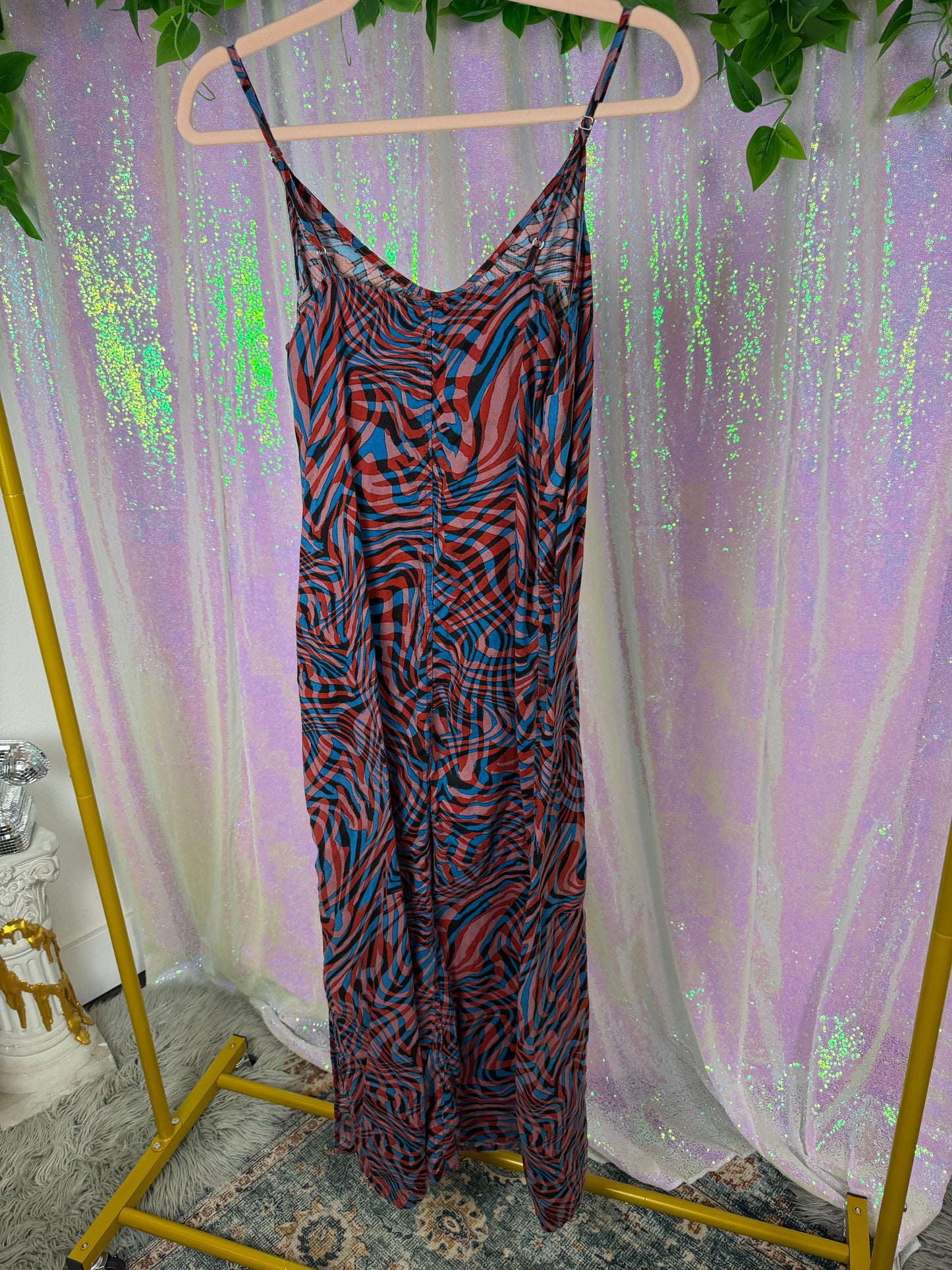 3/4-Bag Bundle (M) — 🌀🧿💋🐆 swirl mesh jungle raver, office to club, sheer layering (factory tagged: S, M)