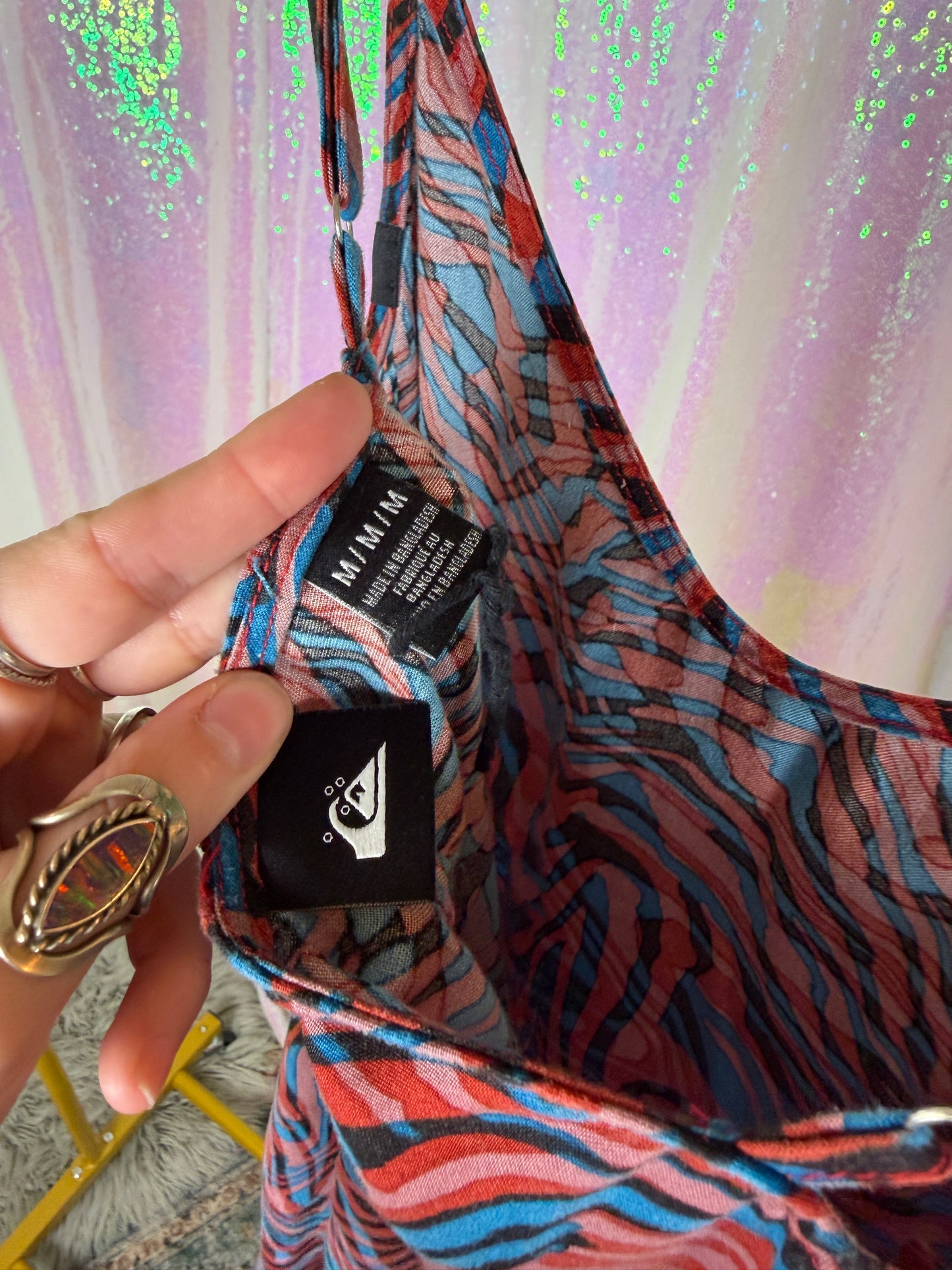 3/4-Bag Bundle (M) — 🌀🧿💋🐆 swirl mesh jungle raver, office to club, sheer layering (factory tagged: S, M)