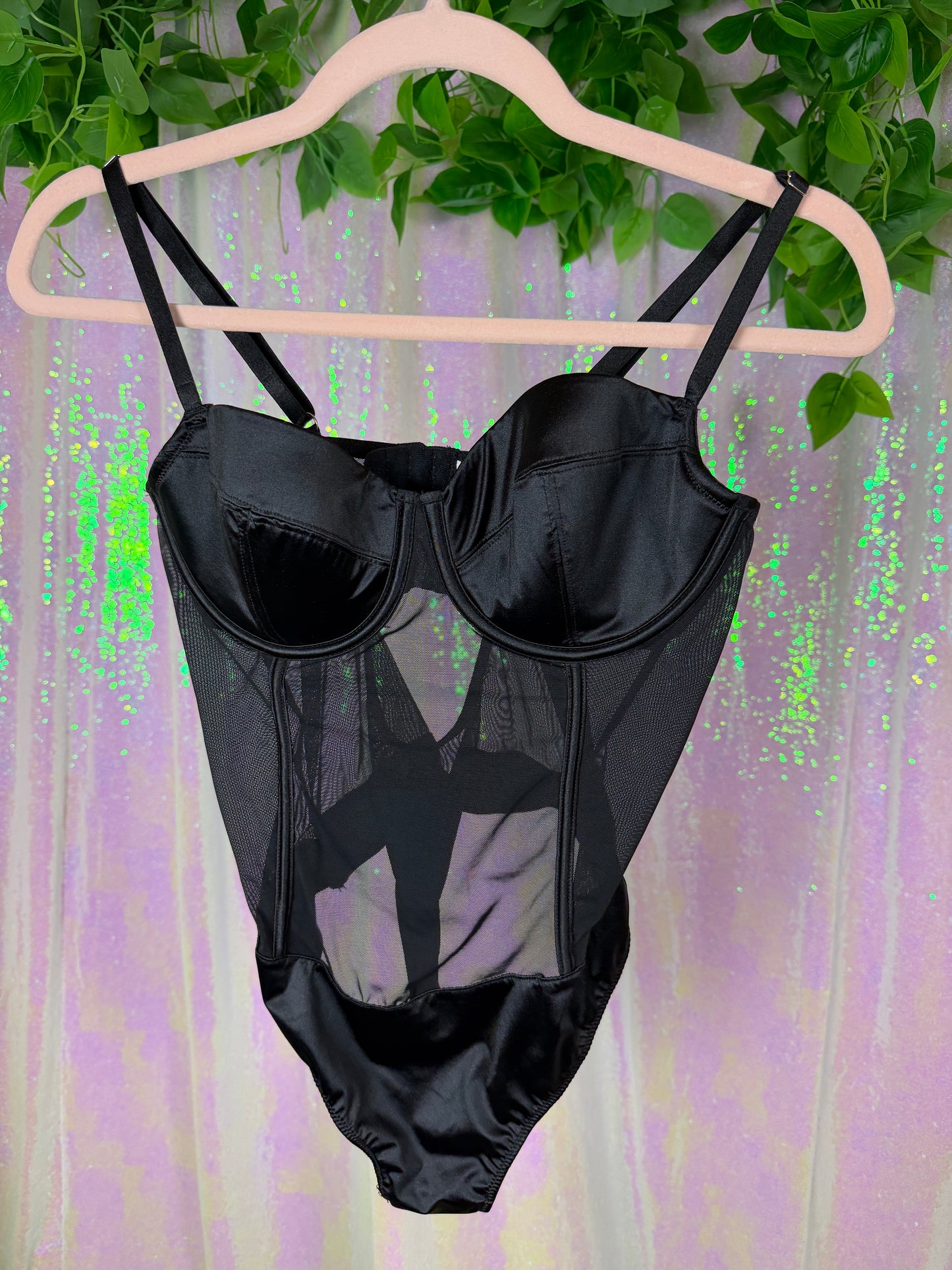 3/4-Bag Bundle (M) — 🌀🧿💋🐆 swirl mesh jungle raver, office to club, sheer layering (factory tagged: S, M)
