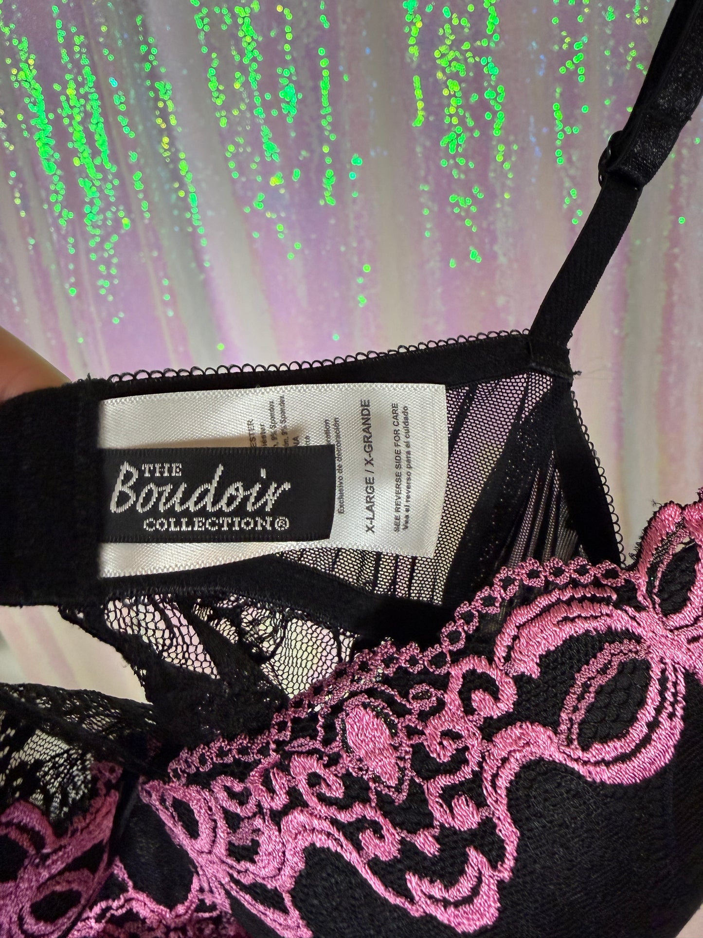 Half-Bag Bundle (XL+) — 🦋🌸🖤💚 fairy y2k butterfly raver, lace layering lingerie, neon green checkered crochet shorts (factory tagged: M, XL+)
