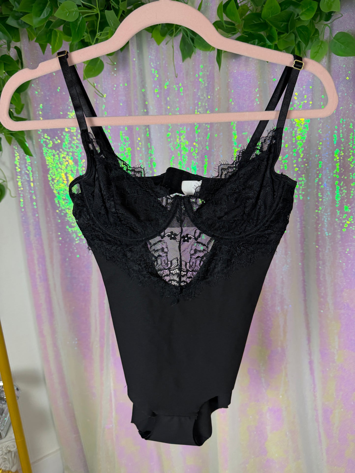 Quarter-Bag Bundle (S) — 🖤🪩🥀🎱 soft noir satin lounge lingerie lace layering, after-dark sexy cyberfembot  (factory tagged: S, M)