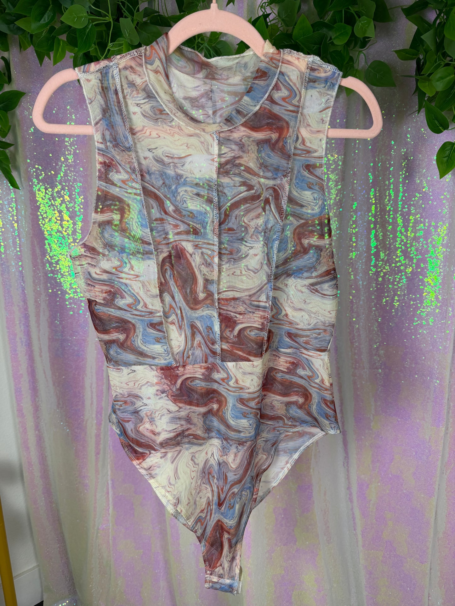 Half-Bag Bundle (M) — 🌀🫧🕊️🎧 soft renaissance raver, liquid marble mesh, sappy sapphic lesbo graphic (factory tagged: M, M, M, no tag)