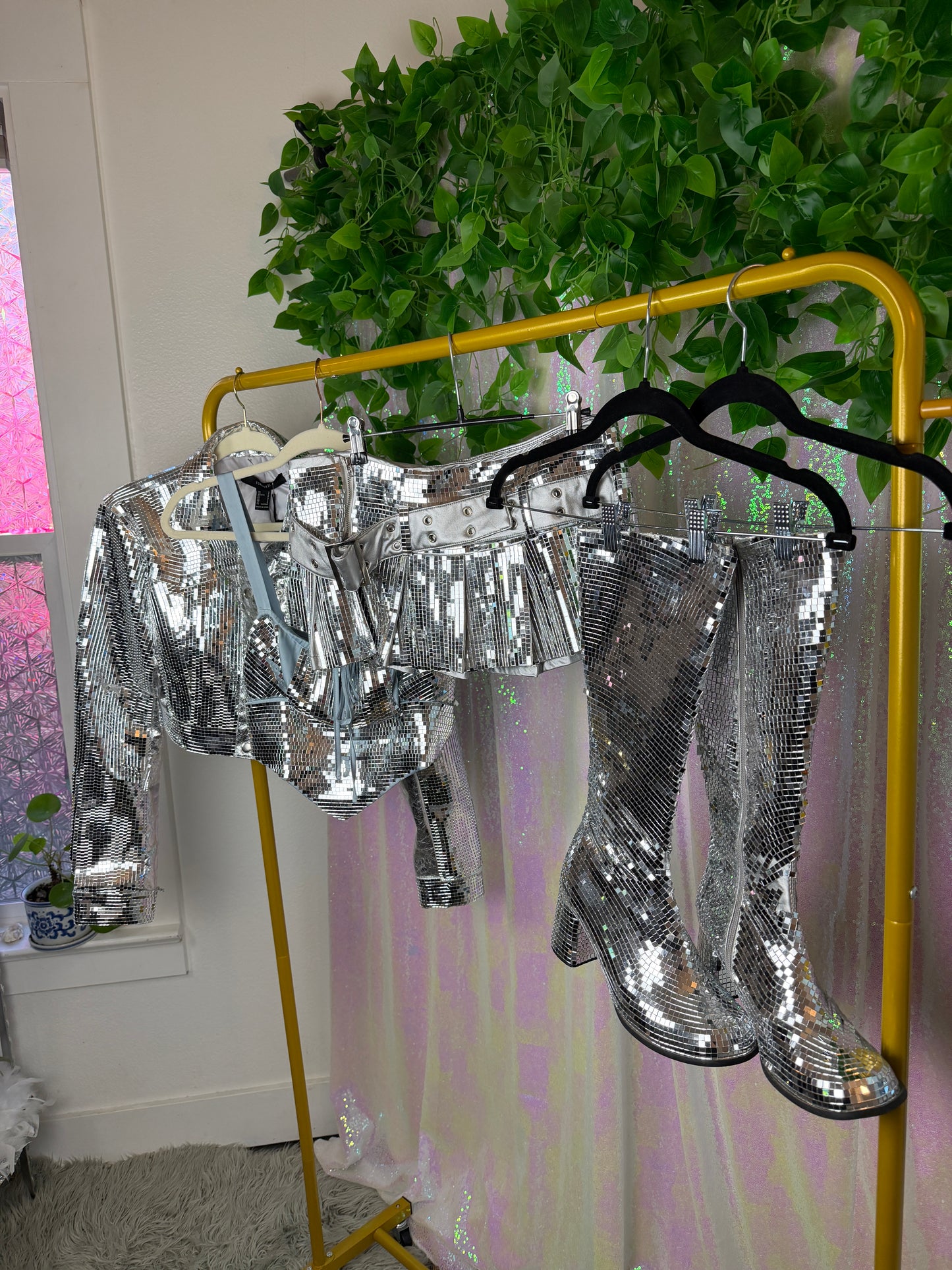 Human Disco Ball Set (S–M, size 9 boots) 🪩🫧🛸💿