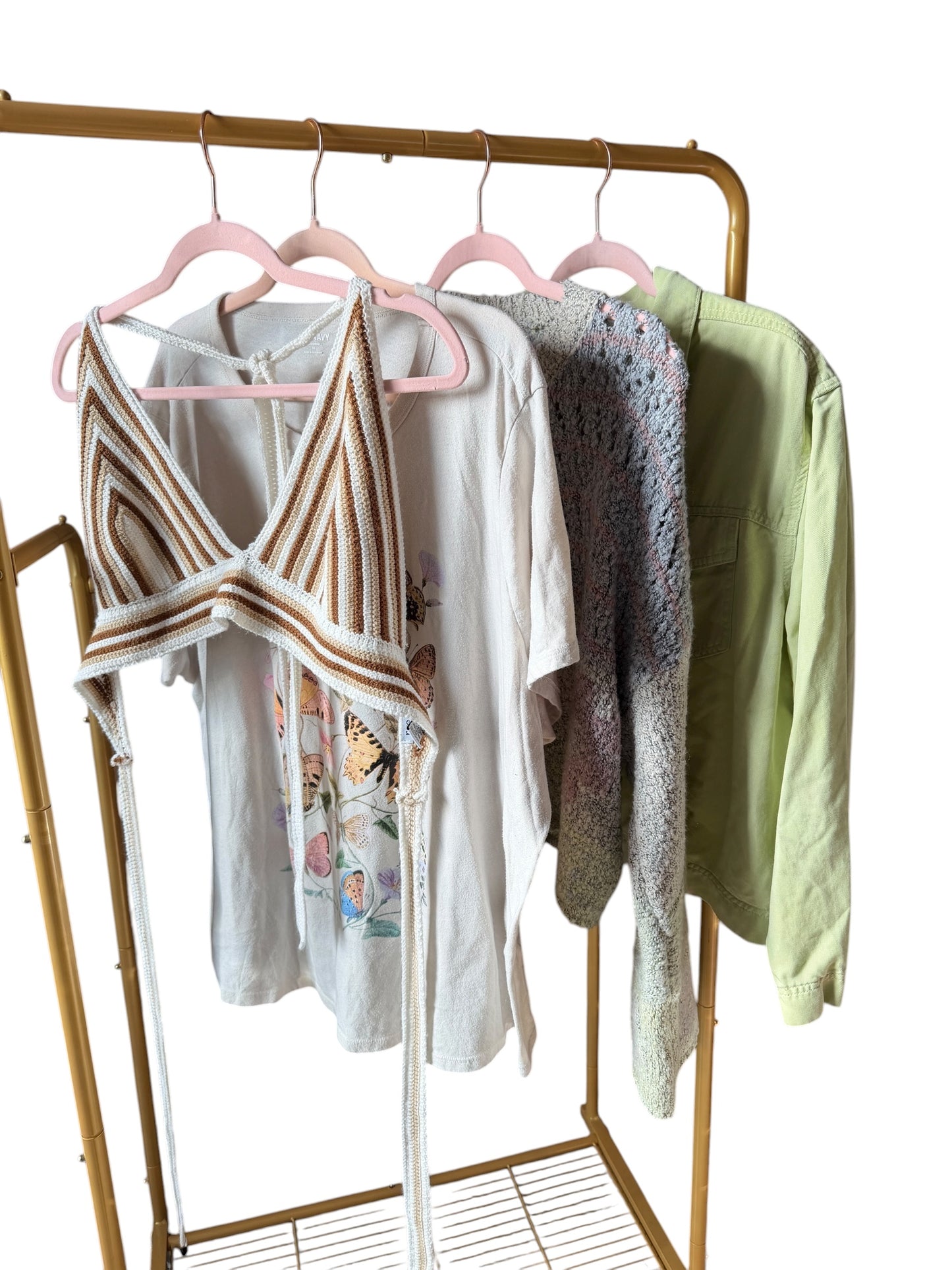 Full-Bag Value Bundle (XL) 🦋🍯🌿☕ plant mom garden girlie fairycore comfy set for a nesting gnome, purple, cream, blue, green